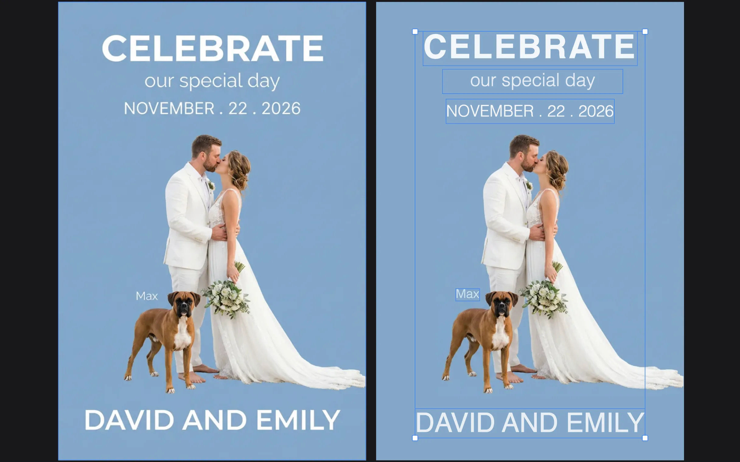 Text style reconstructed with matching typography