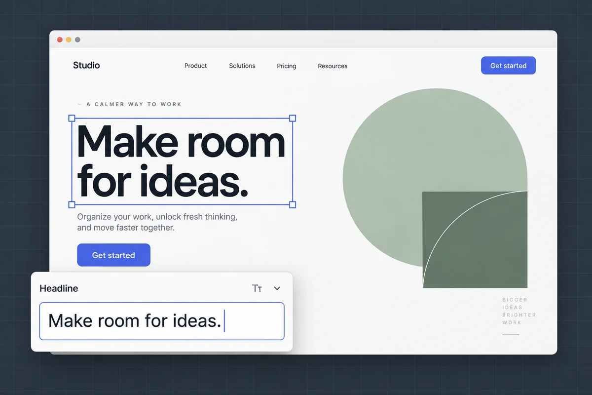 Editar texto en capturas de pantalla y mockups