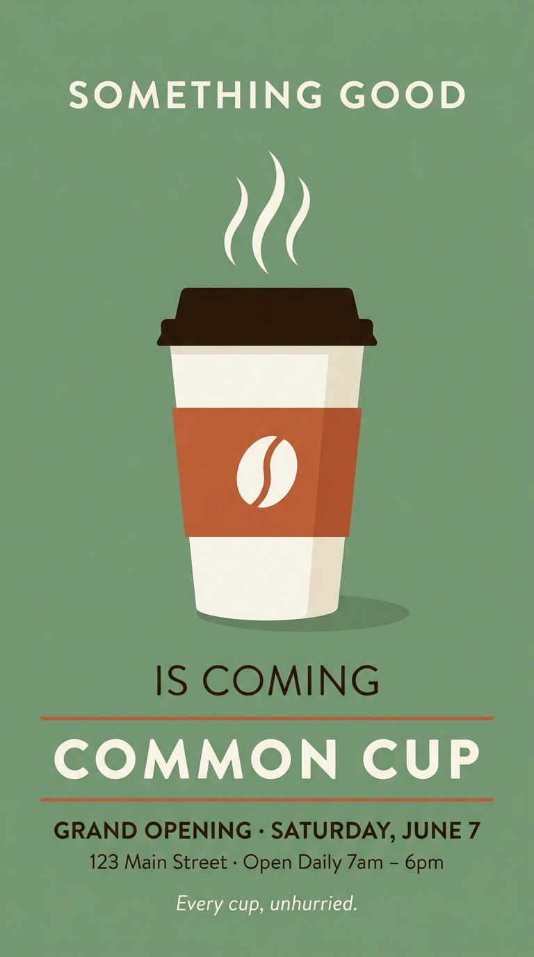 Grand opening poster
