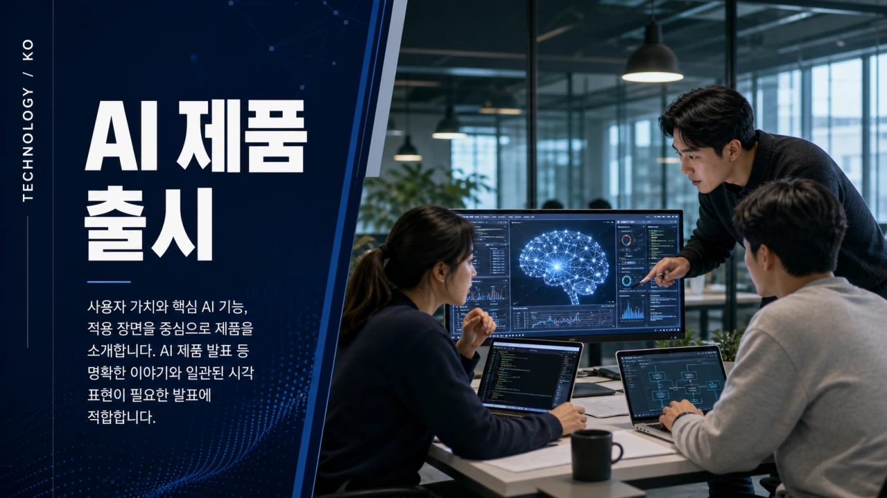 AI Product Launch สไลด์ 1
