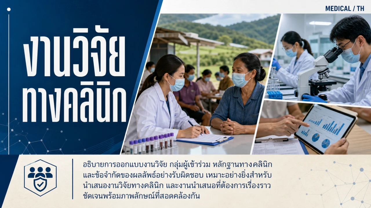 งานวิจัยทางคลินิก สไลด์ 1