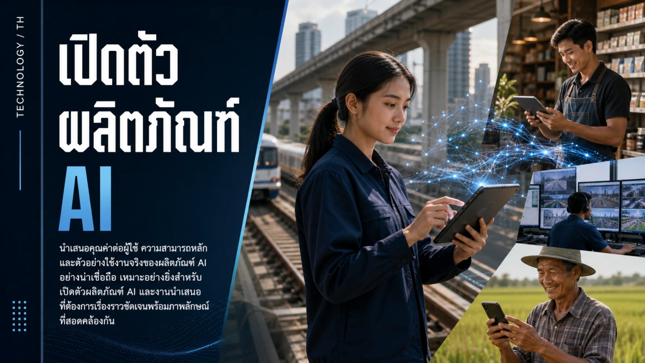 เปิดตัวผลิตภัณฑ์ AI สไลด์ 1