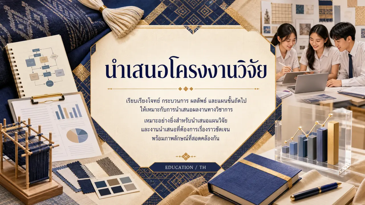 นำเสนอโครงงานวิจัย สไลด์ 1