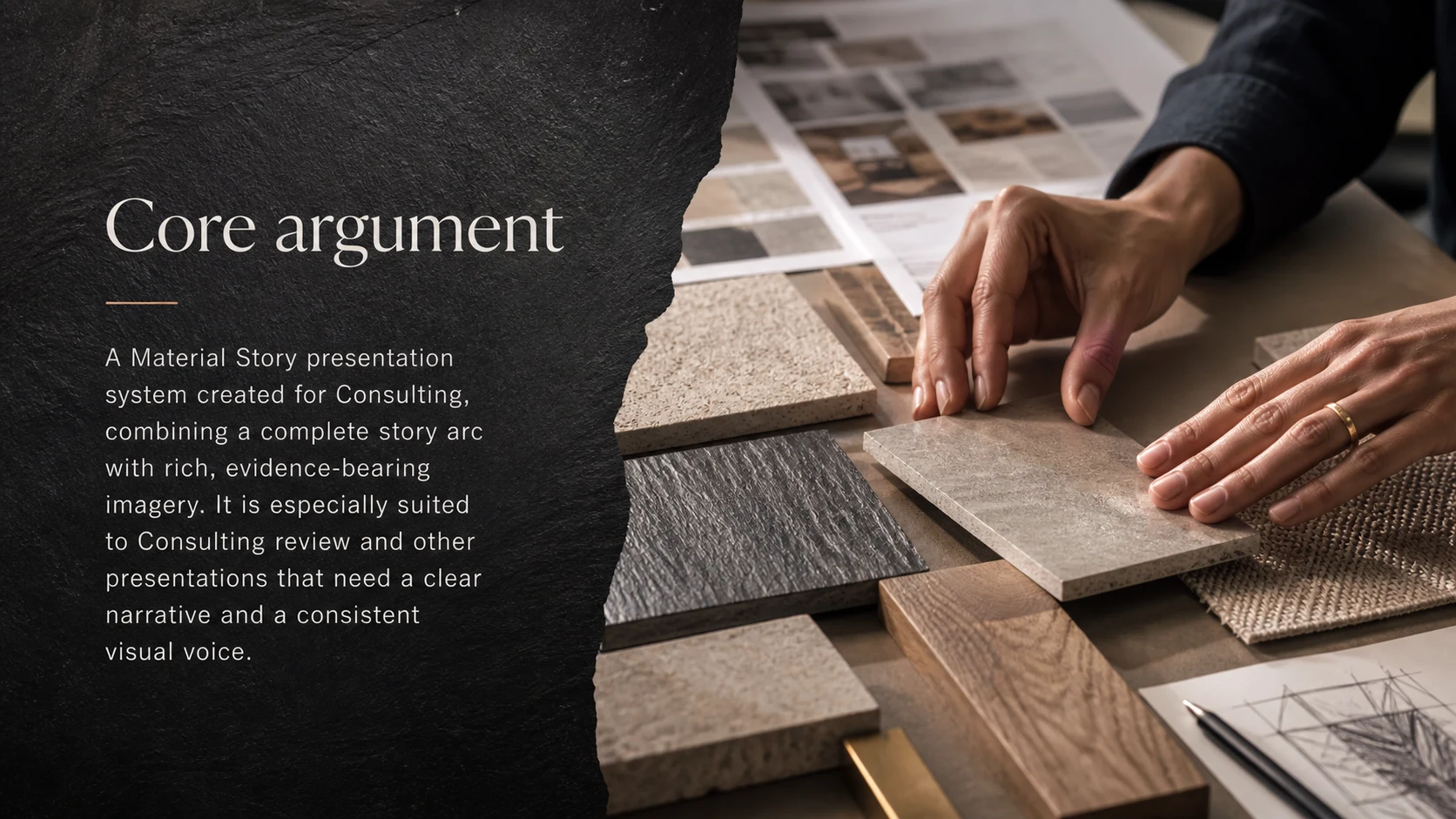 Material Story · Consulting slide 4