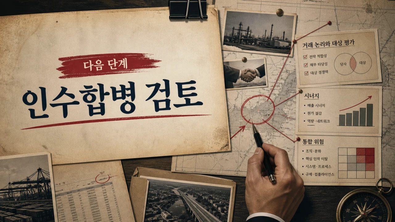 인수합병 검토 8번째 슬라이드