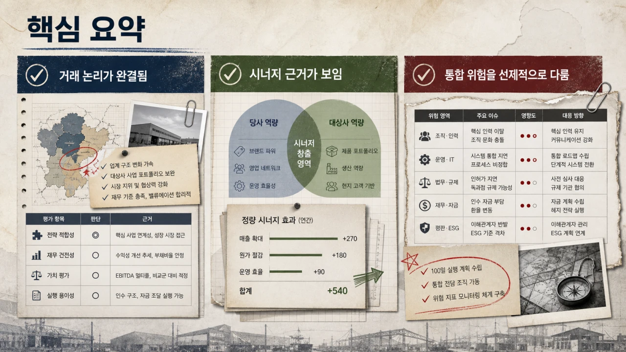 인수합병 검토 7번째 슬라이드