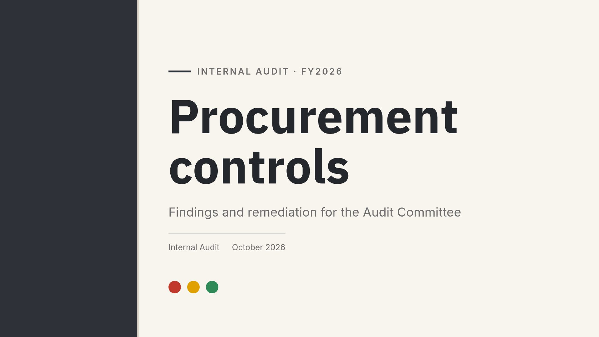 Audit Ivory