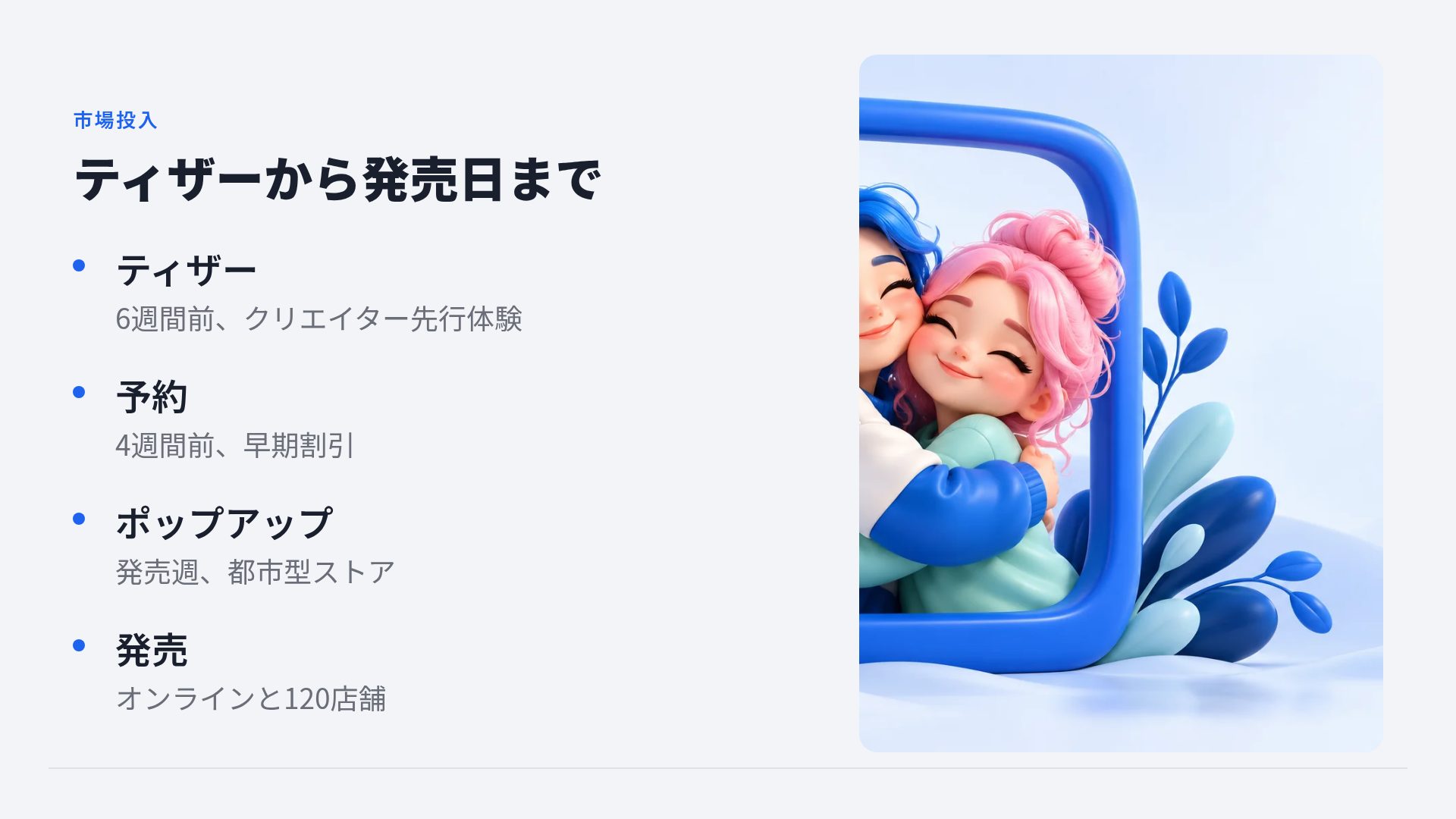 ブルー3D スライド 6