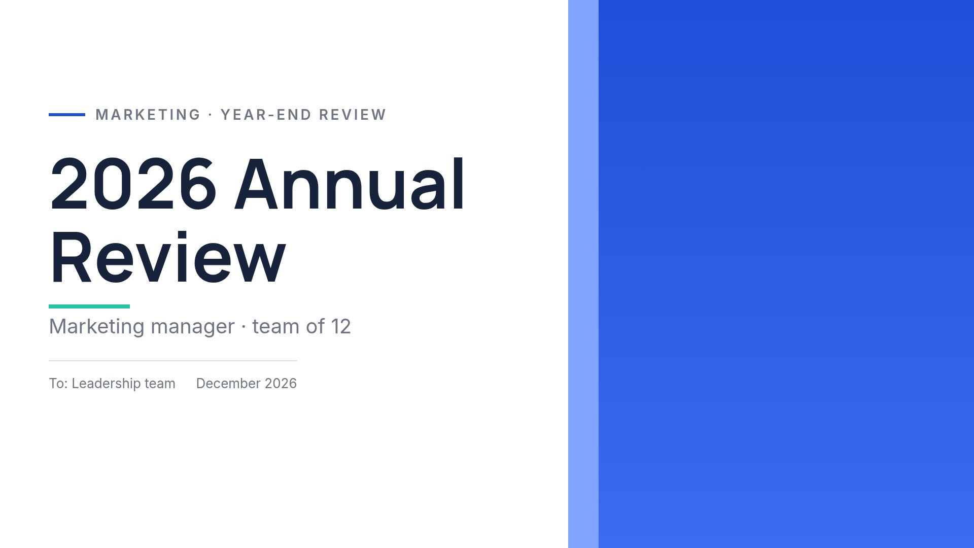 Blue Annual slide 1