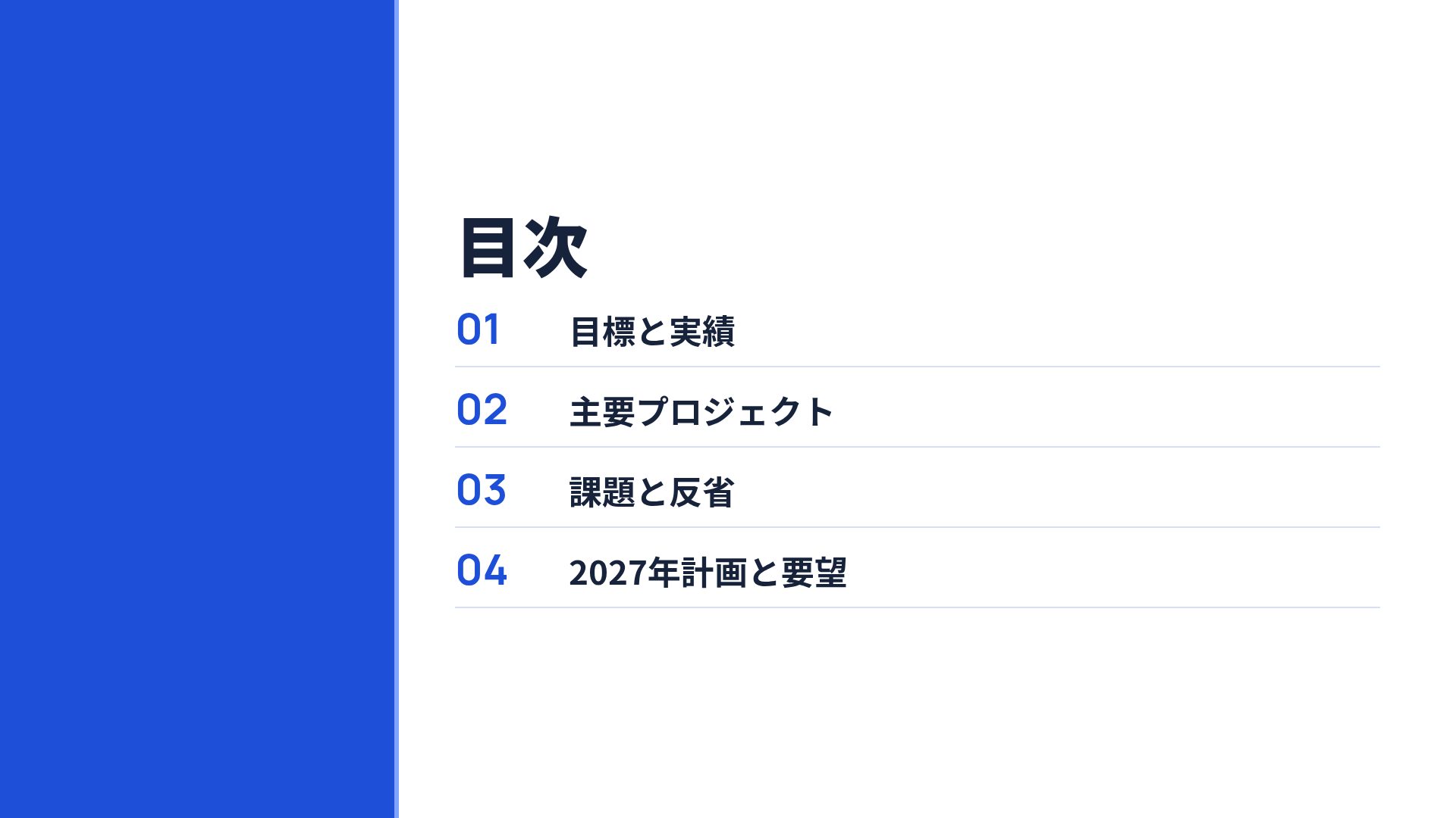 ブルーアニュアル スライド 3