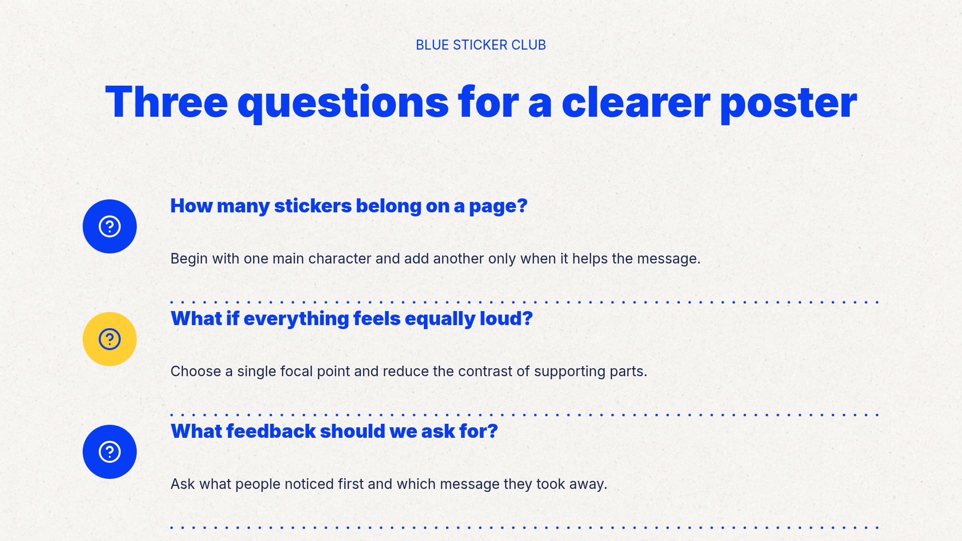 Blue Sticker Club slide 20