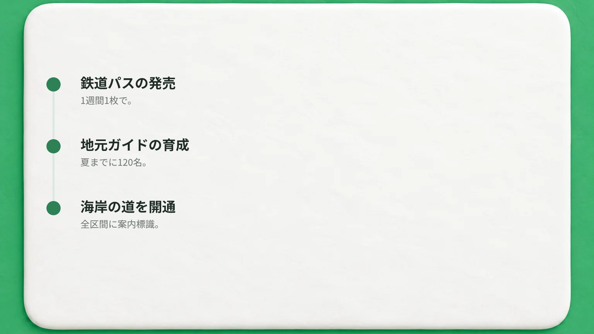 クレイトラベル スライド 17