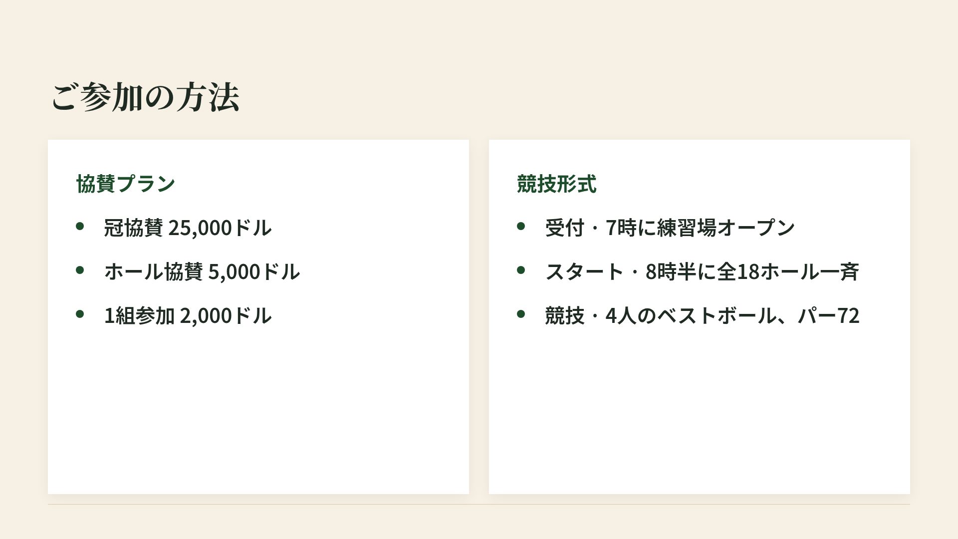 フェアウェイ スライド 8