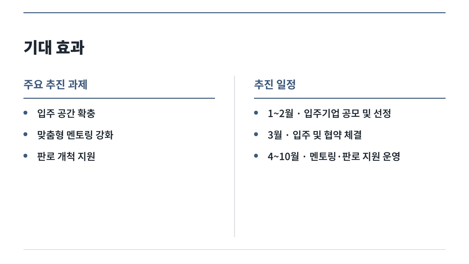 개조식 보고서 8번째 슬라이드