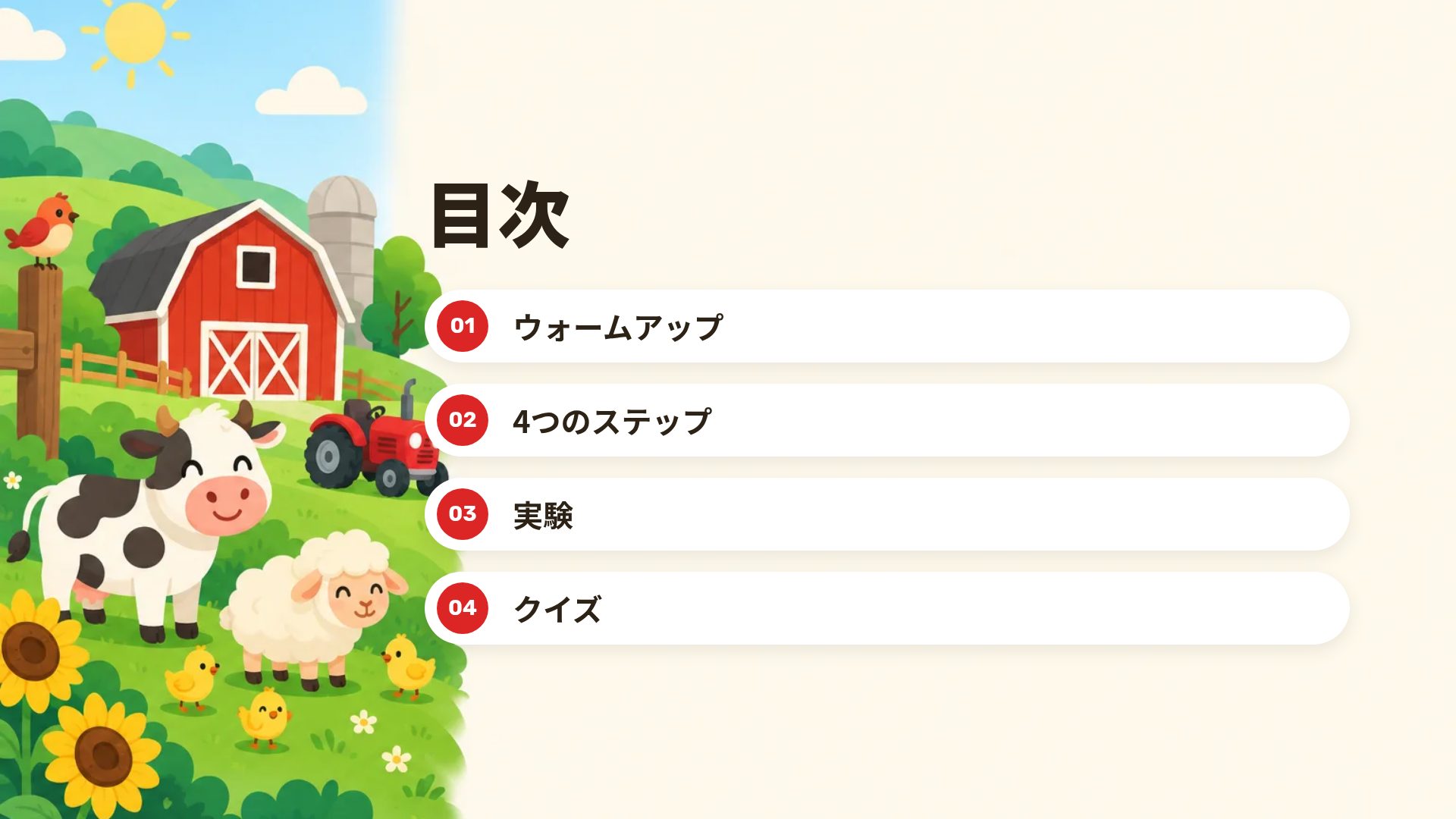たのしいのうじょう スライド 3