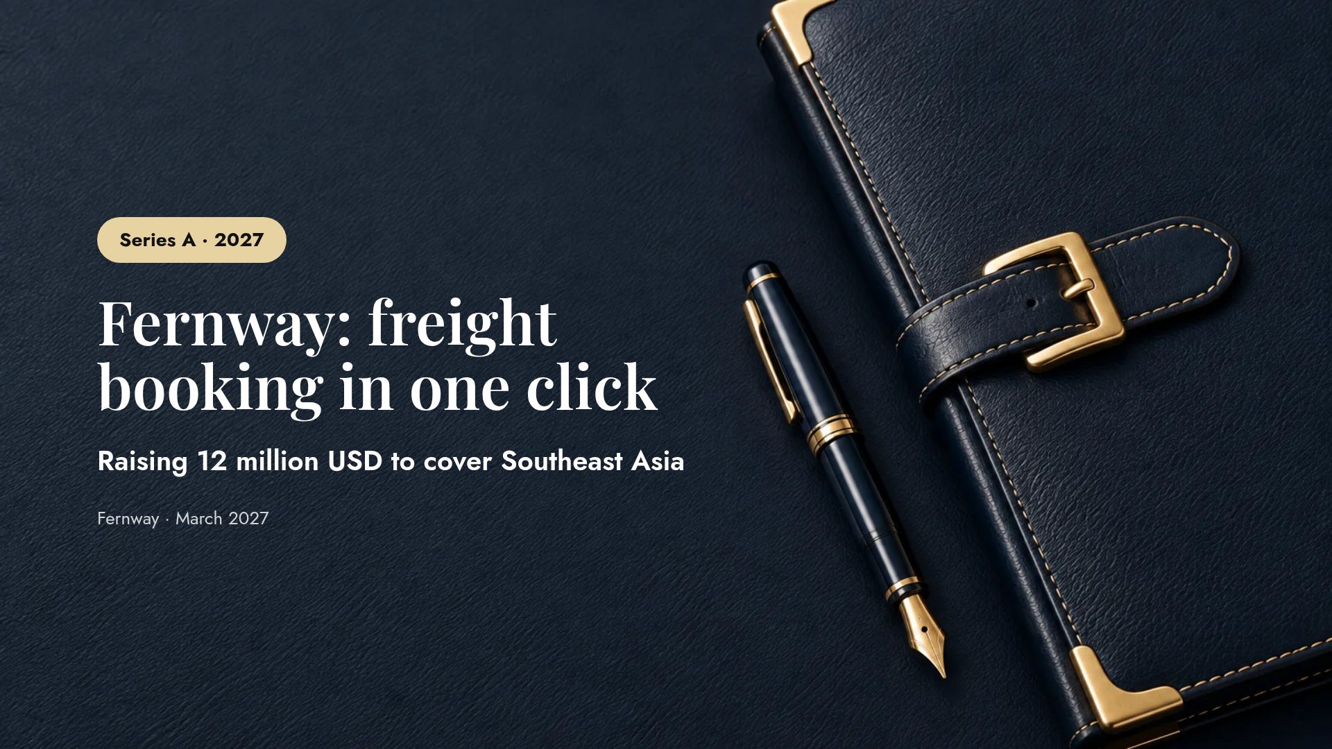 Navy Leather slide 1
