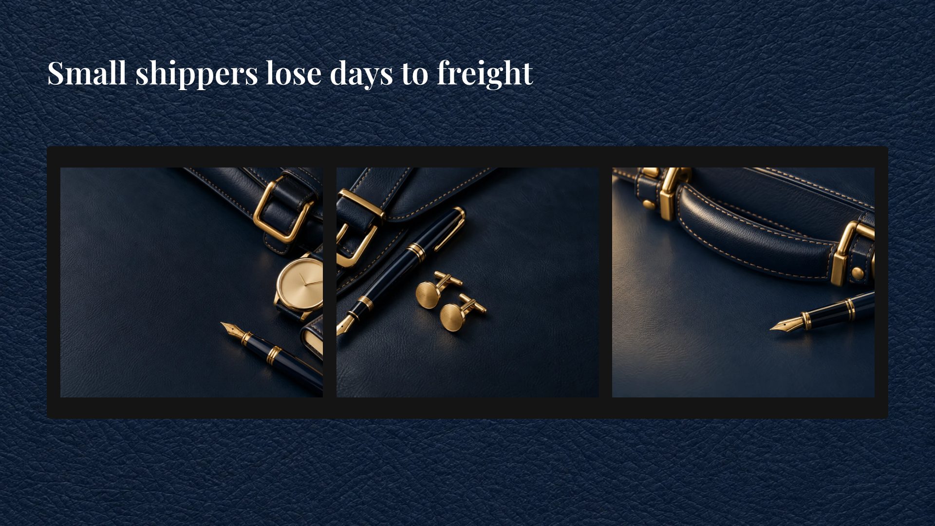 Navy Leather slide 14