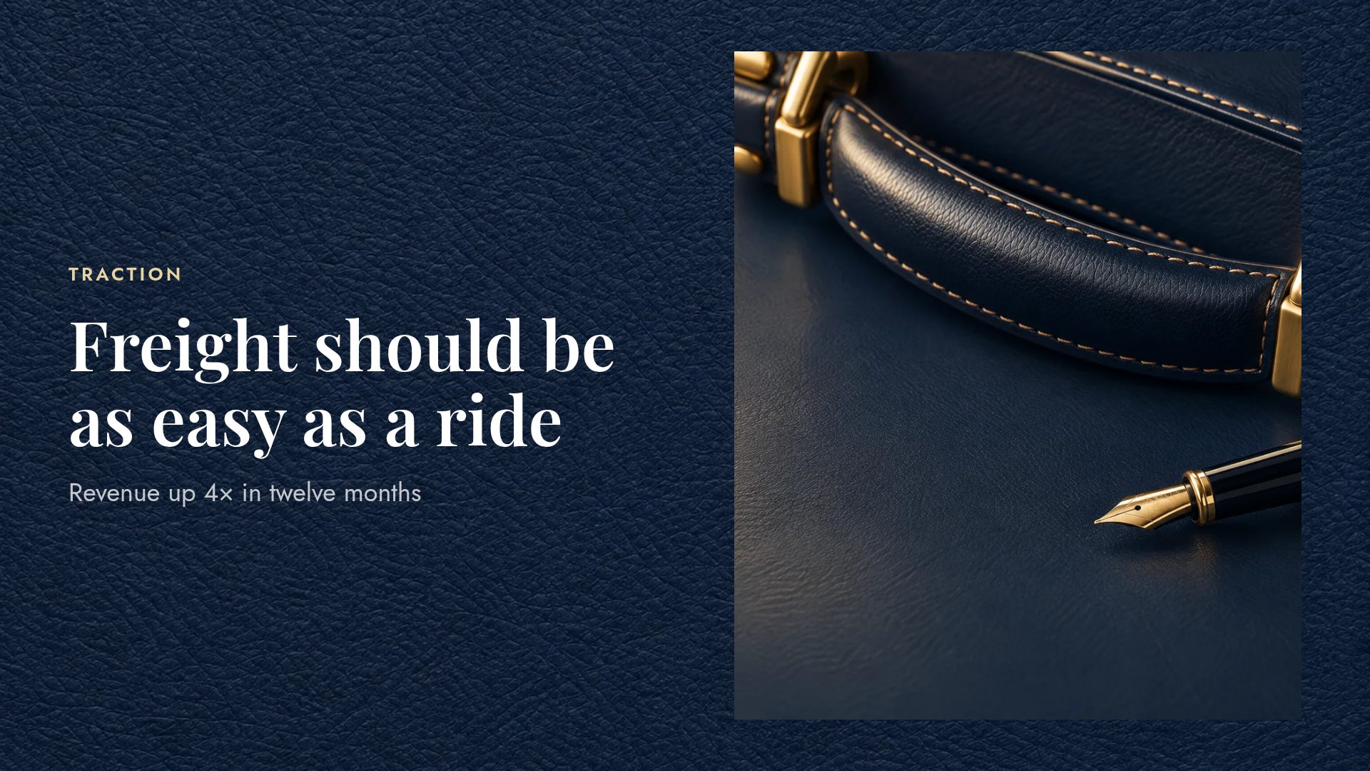 Navy Leather slide 7