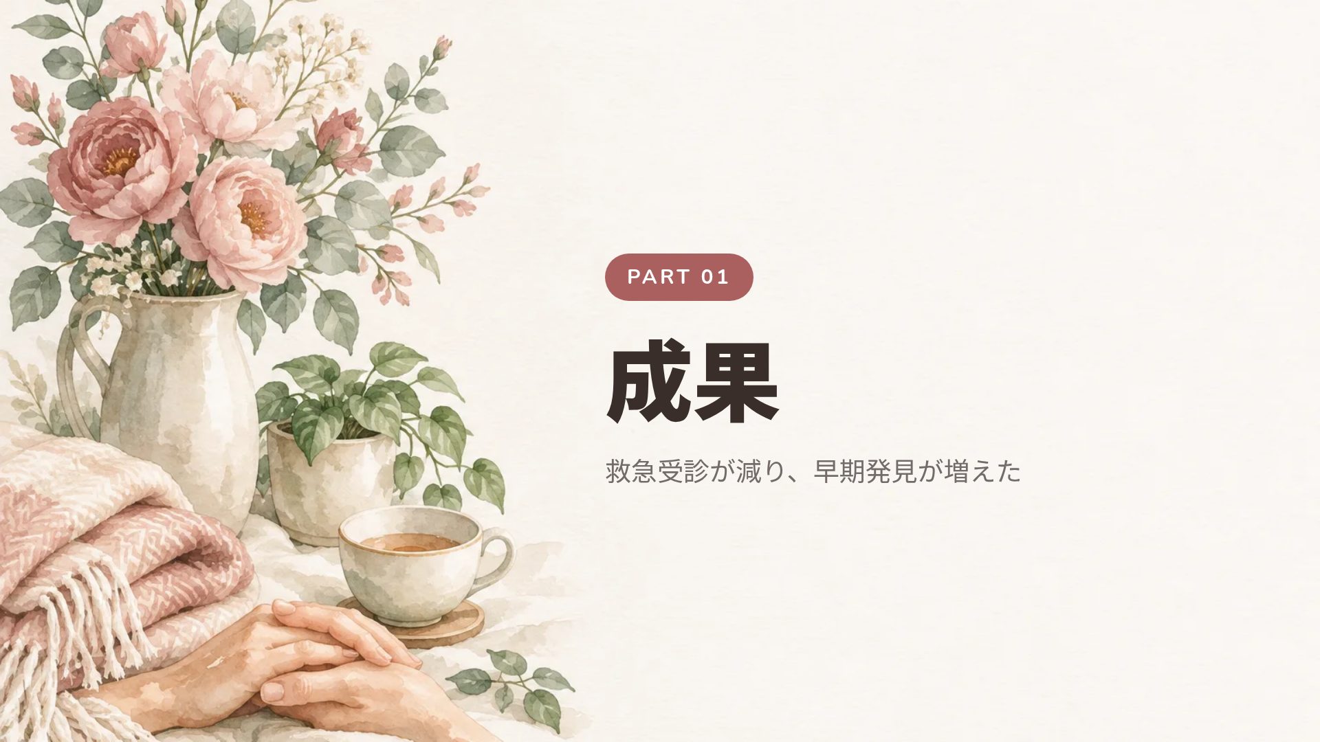 ケアの手 スライド 4