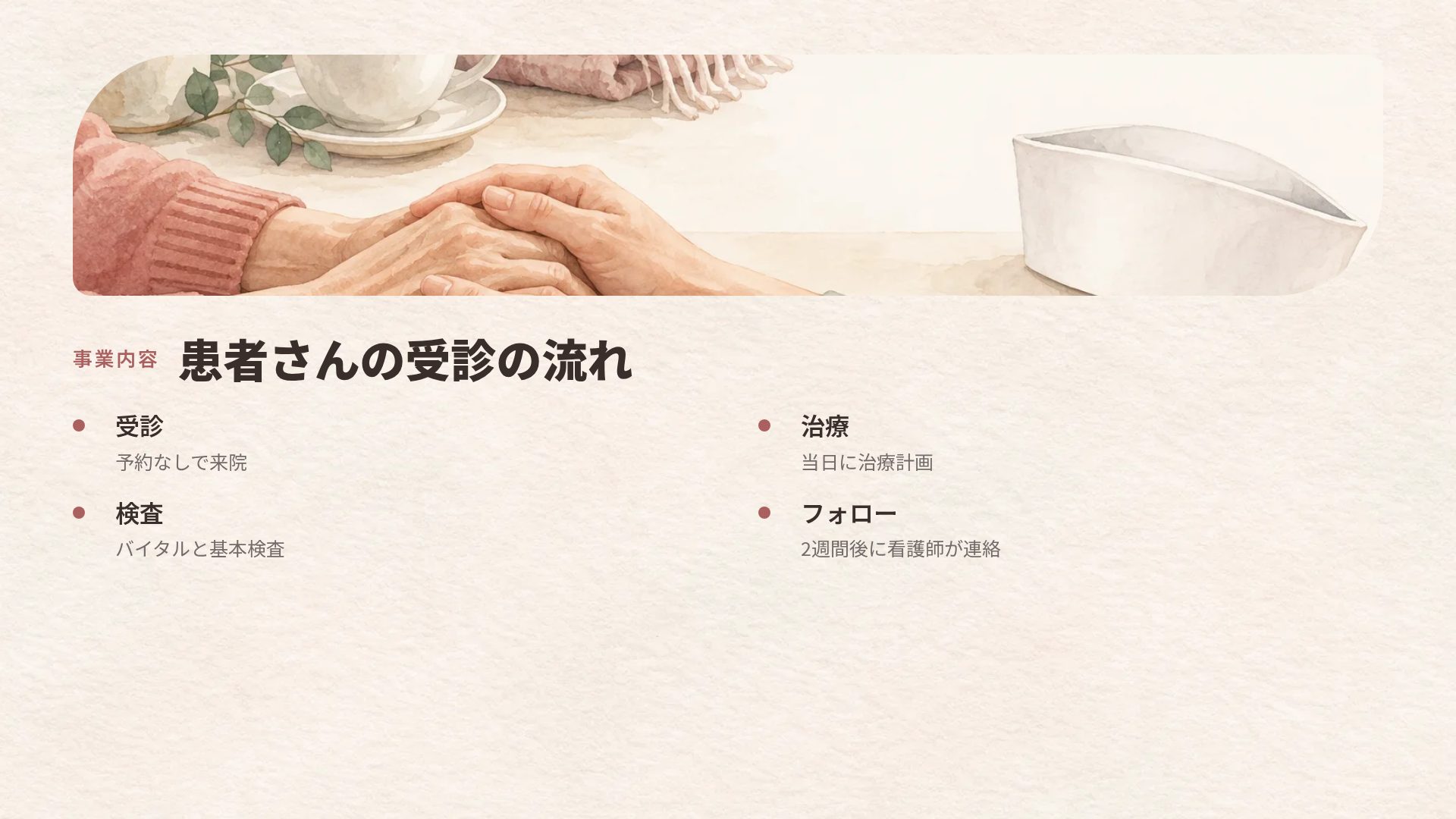ケアの手 スライド 6