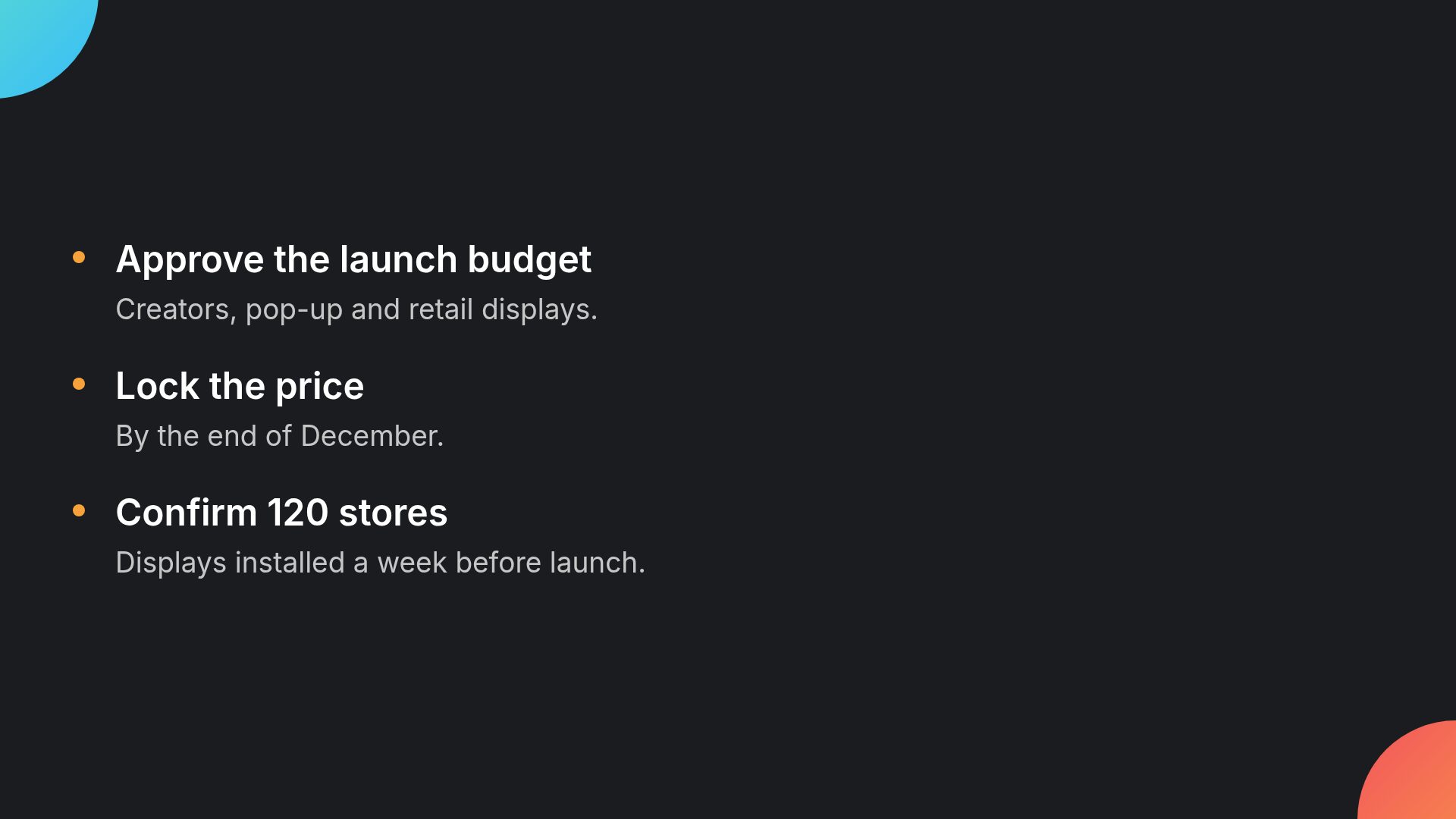 Orb Launch slide 17