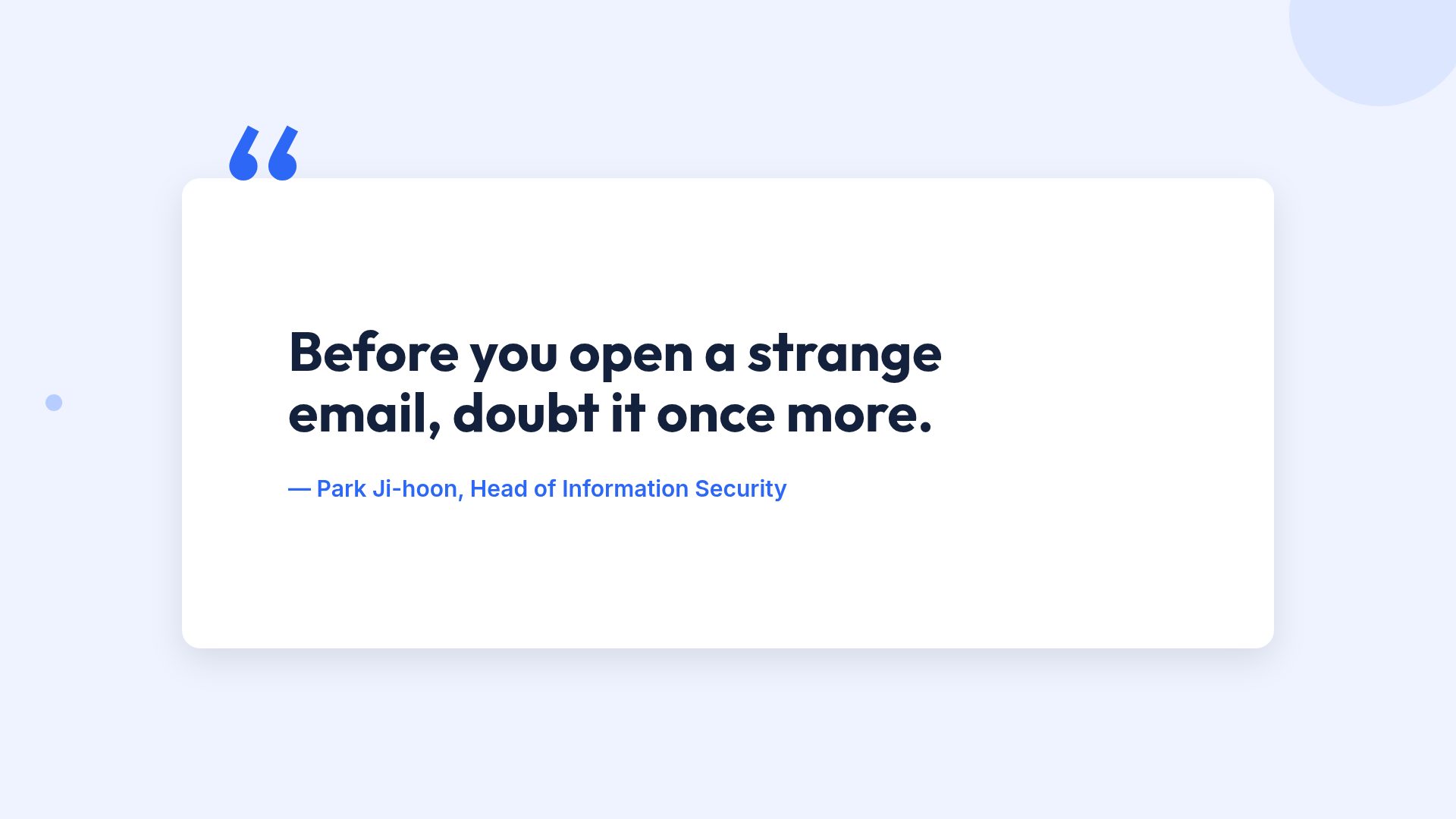 Secure Blue slide 11
