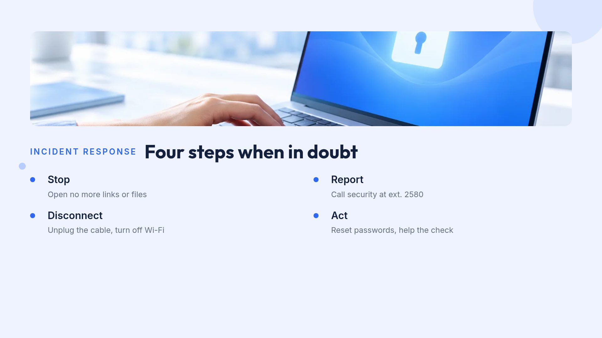 Secure Blue slide 6