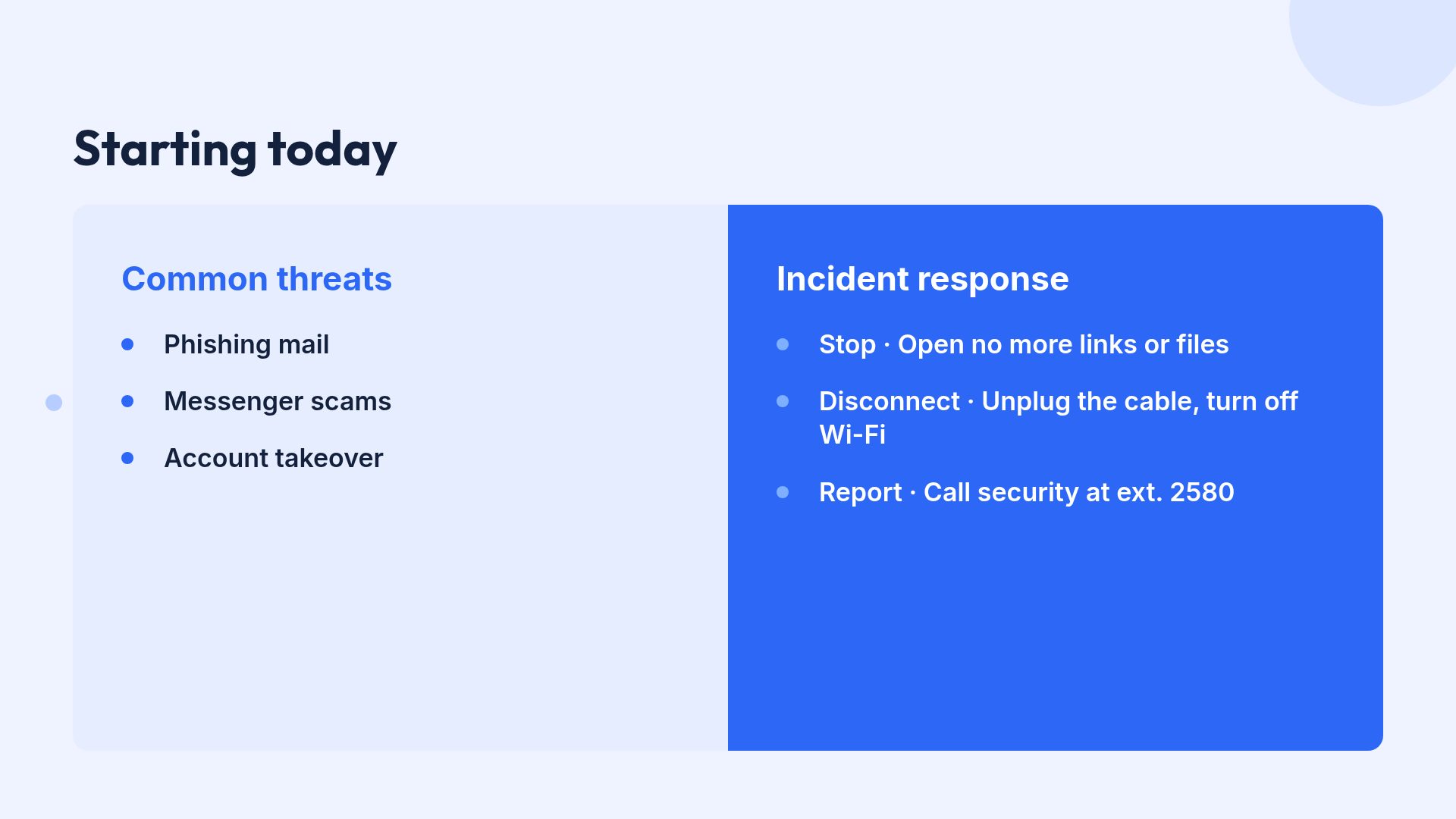 Secure Blue slide 8