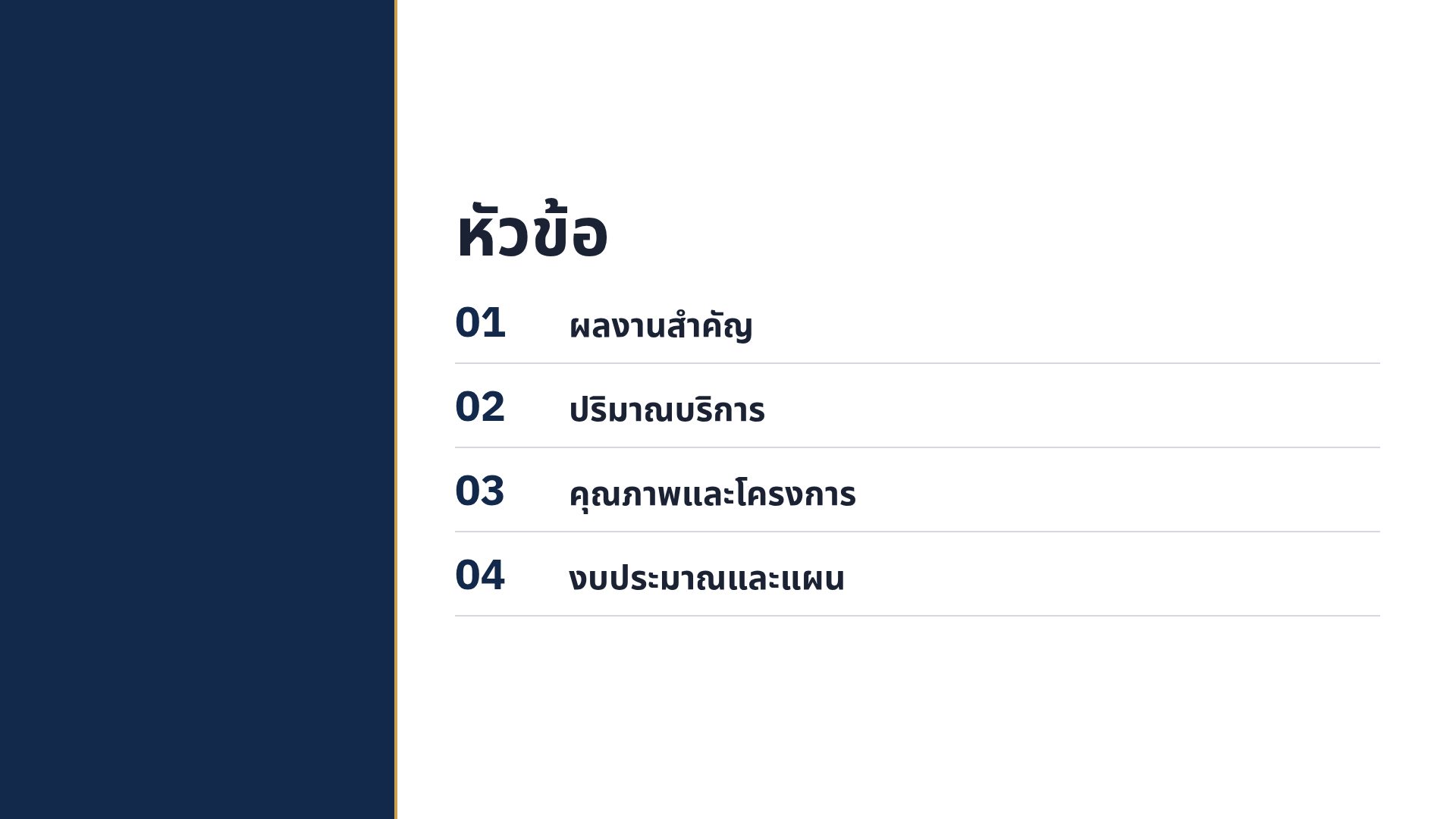 รายงานประจำปี สไลด์ 3