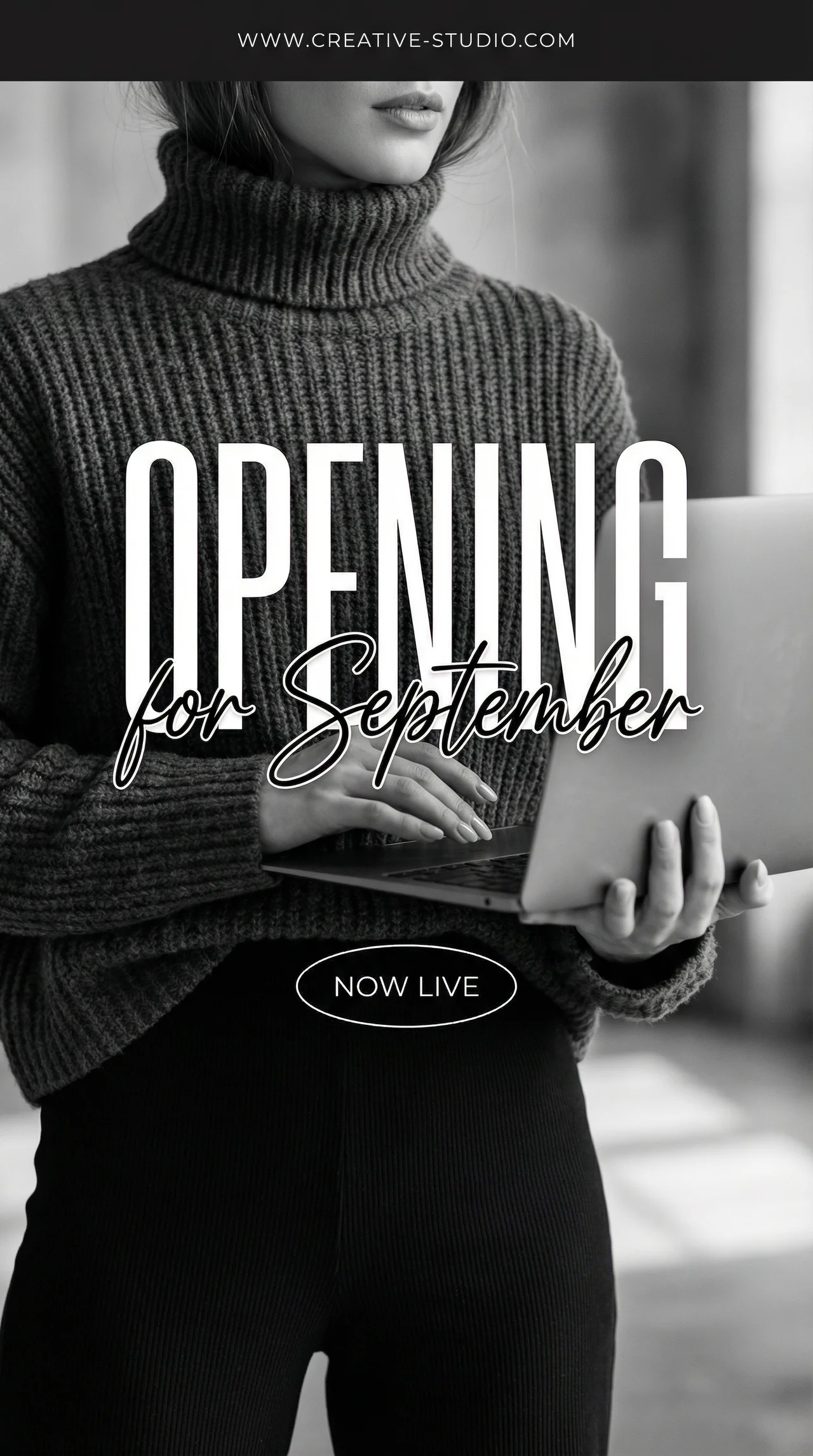 a modern “Coming Soon” social media graphic for a fashion brand