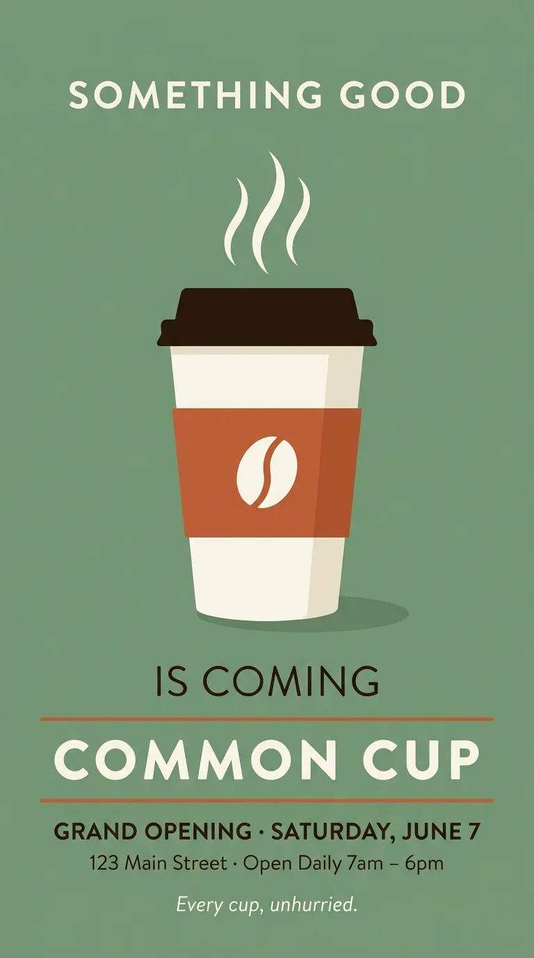 Grand opening poster